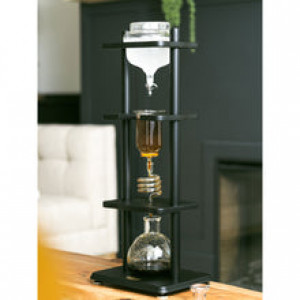 25 Cup Cold Drip Maker Straight Black Wood Frame