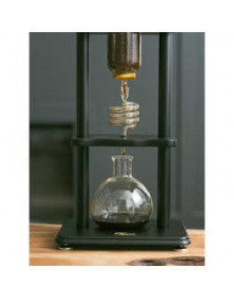25 Cup Cold Drip Maker Straight Black Wood Frame