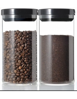 Coffee/tea/ HARIO storage container with vacuum lid