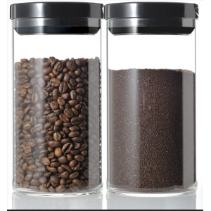 Coffee/tea/ HARIO storage container with vacuum lid